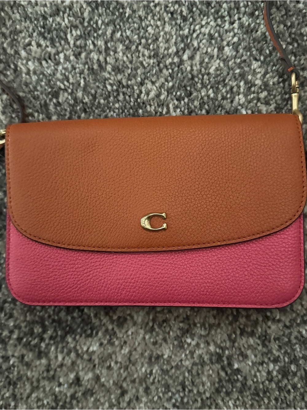 Coach Hayden Two-Tone Pebbled crossbody